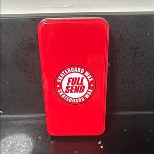 Full Send Skateboard Wax in Red Tin